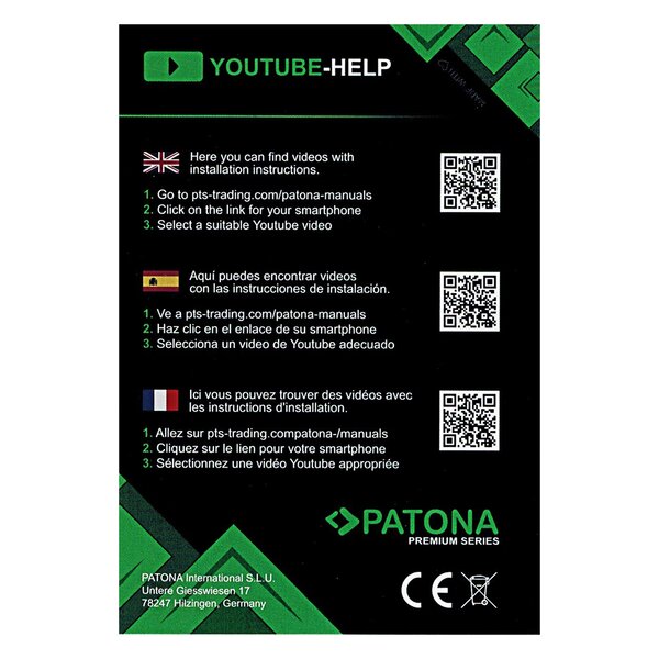 Patona Premium Akku für Apple iPhone SE 616-00107 incl. power tool set 