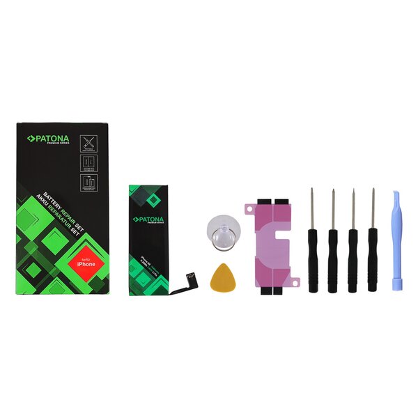 Patona Premium Akku für Apple iPhone XR A1984 A2105 A2106 A2107 A2108 616-00471 616-00469 incl. power tool set 