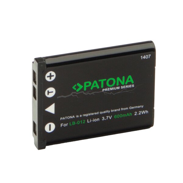 Patona Premium Akku für Kodak LB-012 Easyshare M125 M215 M23 M5350 M552 PixPro FZ51 FZ52 FZ53 