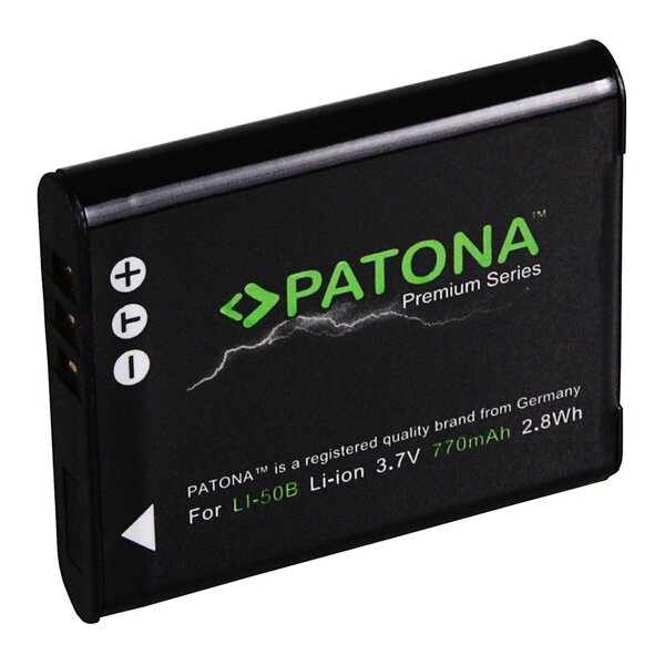 Patona Premium Akku für Olympus Li50B RICOH DB100 Pentax WG-8 D-Li92 mju 850S 