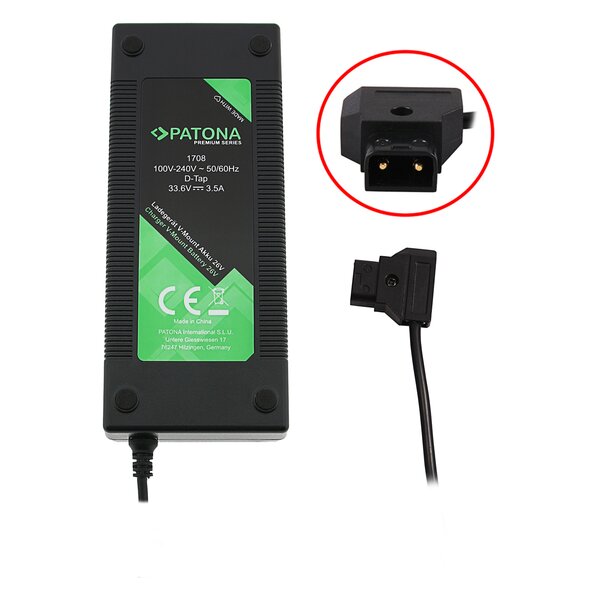 Patona Premium D-Tap Ladegerät 3,5,A für 26V V-Mount batteries 