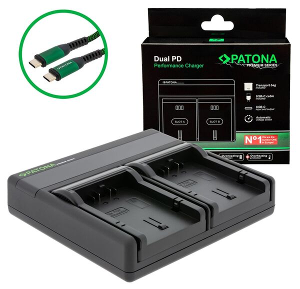 Patona Premium Dual PD Performance Ladegerät für Panasonic  CGA-S002E