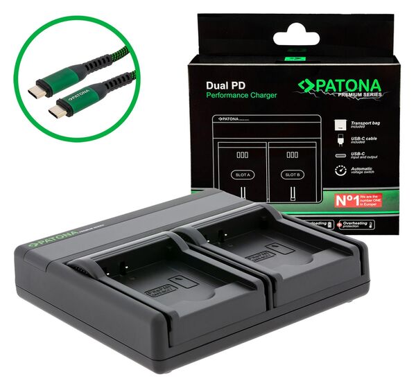Patona Premium Dual PD Performance Ladegerät für Panasonic  DMW-BCK7