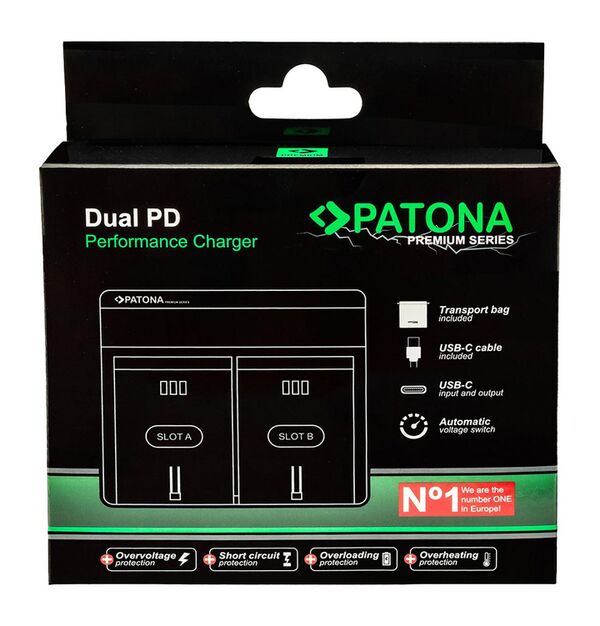Patona Premium Dual PD Performance Ladegerät für Panasonic  DMW-BCM13