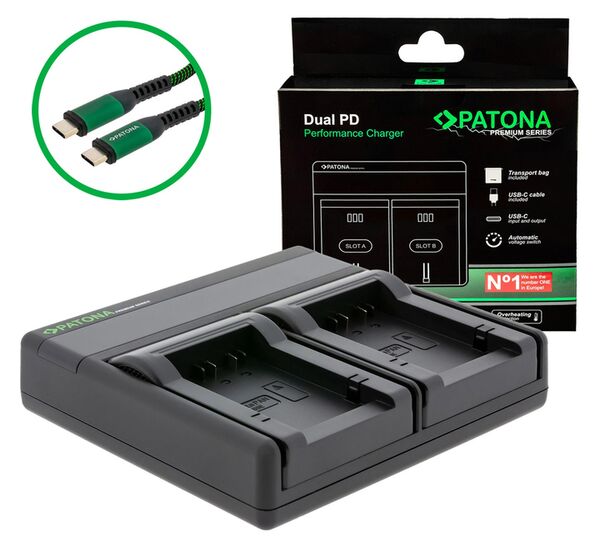 Patona Premium Dual PD Performance Ladegerät für Panasonic  DMW-BMB9