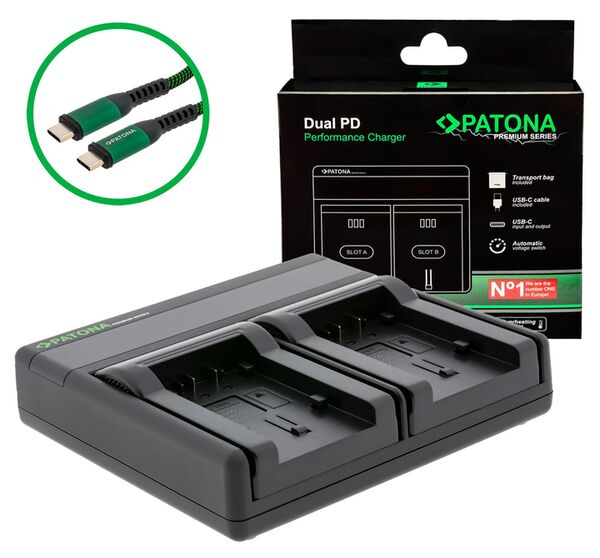 Patona Premium Dual PD Performance Ladegerät für Panasonic  VW-VBK180