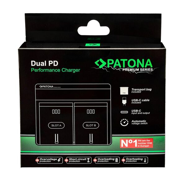 Patona Premium Dual PD Performance Ladegerät für Canon  BP-110