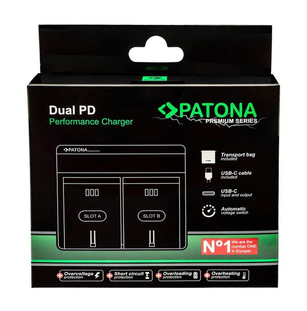 Patona Premium Dual PD Performance Ladegerät für Canon  BP-718