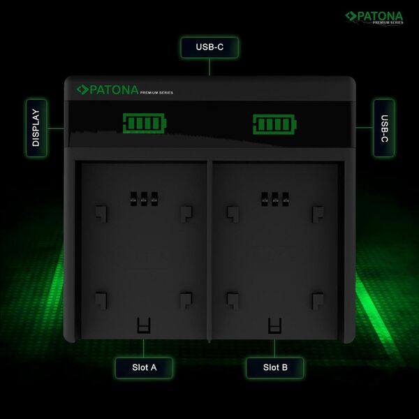 Patona Premium Dual PD Performance Ladegerät für Canon  BP-915