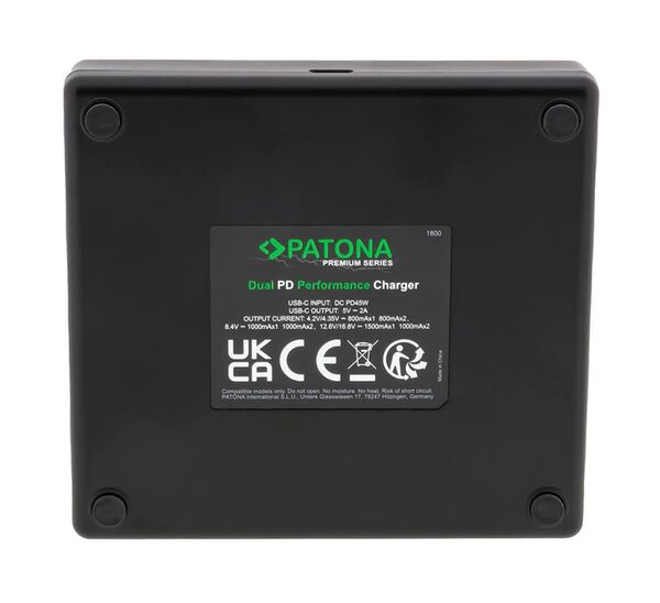 Patona Premium Dual PD Performance Ladegerät für Canon  LP-E12