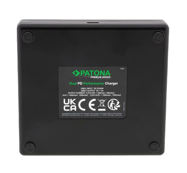Patona Premium Dual PD Performance Ladegerät für Canon  LP-E8
