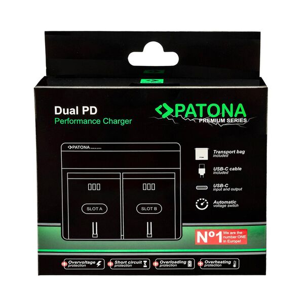 Patona Premium Dual PD Performance Ladegerät für Canon  LP-E8