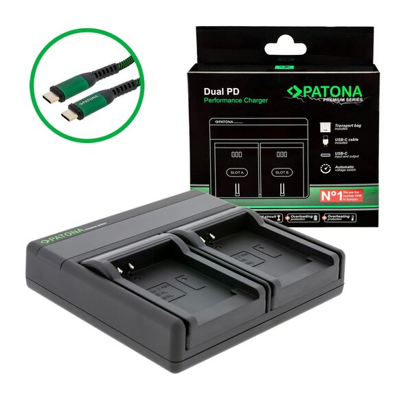 Patona Premium Dual PD Performance Ladegerät für Canon  NB-4L