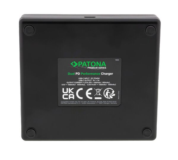 Patona Premium Dual PD Performance Ladegerät für Canon  NB-8L
