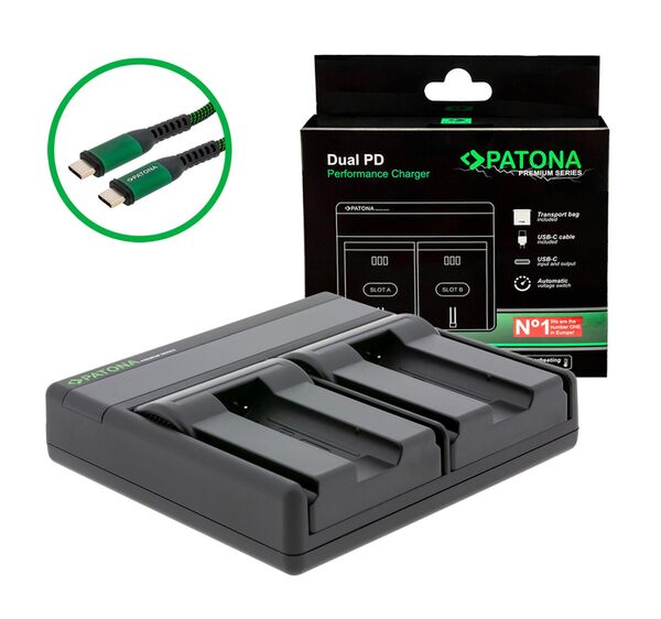 Patona Premium Dual PD Performance Ladegerät für Canon  NB-9L