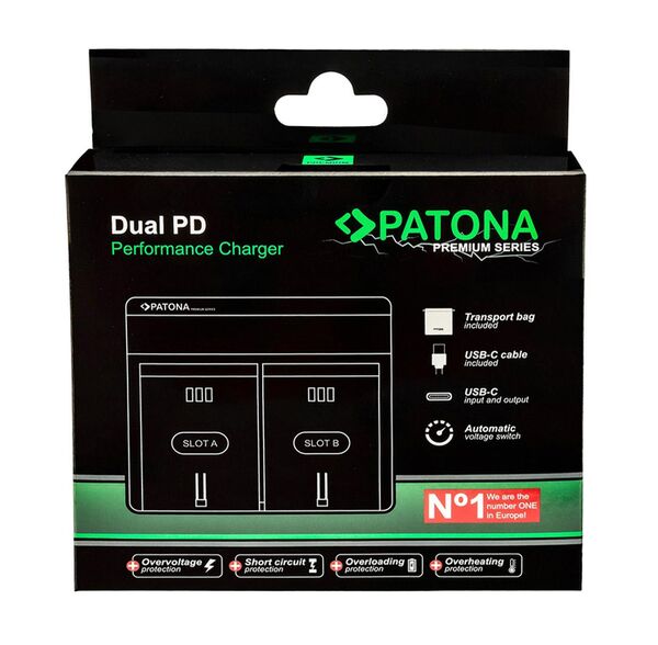 Patona Premium Dual PD Performance Ladegerät für Canon  NB12L