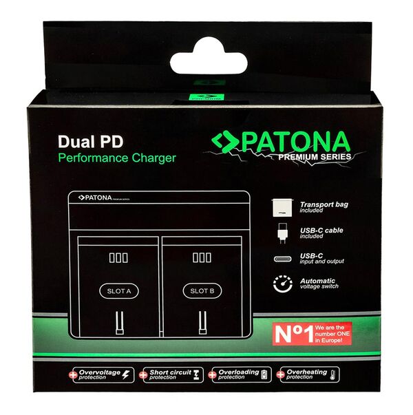 Patona Premium Dual PD Performance Ladegerät für Sony  NP-BN1 incl. USB-C input/output
