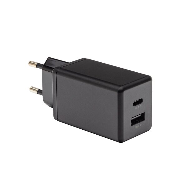 Patona Premium GaN PD45W Adapter black 1xUSB-C 1xUSB-A PD3.0 QC3.0 