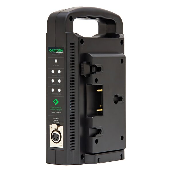Patona Premium Gold Mount Dual Ladegerät für Panasonic AN-190W BL-BP150 BP-150S with 4-Pin XLR Kabel 
