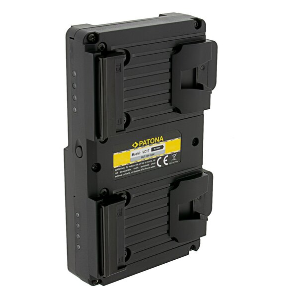 Patona Premium Hot Swap V-Mount Adapter für 2x V-Mount NANO Batteries incl. charging function D-Tap 