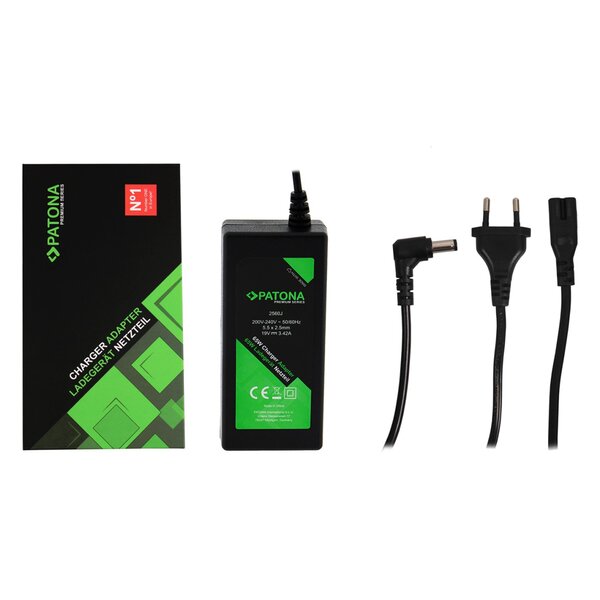 Patona Premium Ladegerät 19V 3,42A 65W für Acer Travelmate Aspire 1200 1410 1690 