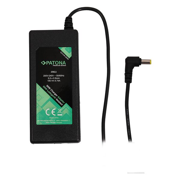 Patona Premium Ladegerät 19V 4,74A 90W für Acer Aspire/Travelmate/Extensa/Medion PA-1900-05 incl. power Kabel 