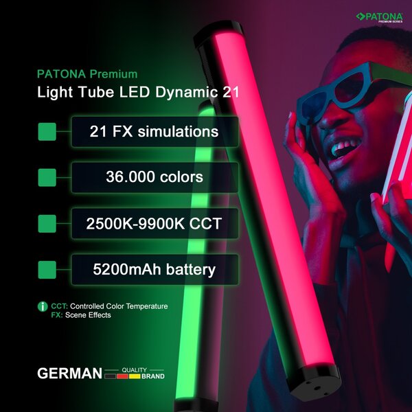 Patona Premium LED RGB Tube Foto-/ Videolicht 
