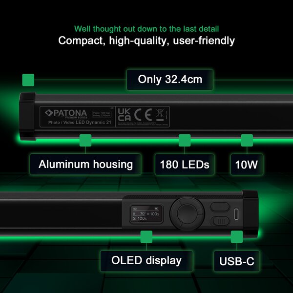 Patona Premium LED RGB Tube Foto-/ Videolicht 