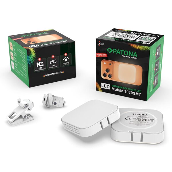 Patona Premium Mobile LED Light 3030SMT 40-LED Magnet-Leuchte mit 3 Farbtemperaturen & CRI 95 