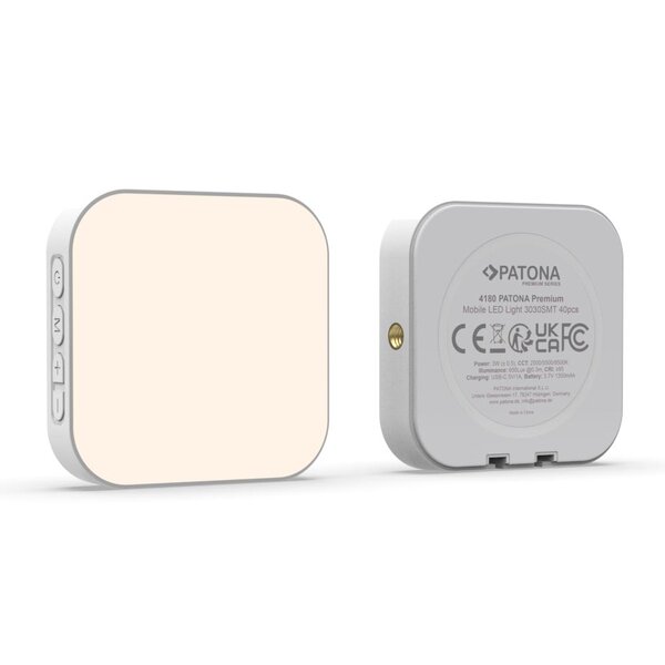 Patona Premium Mobile LED Light 3030SMT 40-LED Magnet-Leuchte mit 3 Farbtemperaturen & CRI 95 