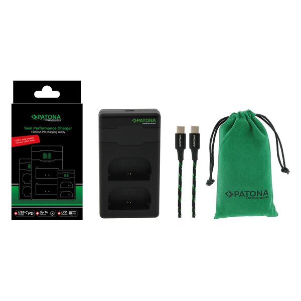 Patona Premium Twin Performance PD Ladegerät für Canon  LP-E6