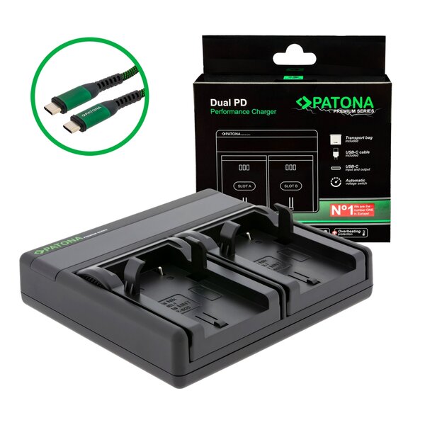 Patona PremiumDual PD Performance Ladegerät für Nikon  EN-EL1 incl. USB-C input/output