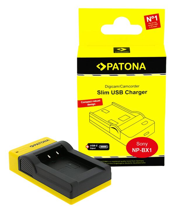 Patona Slim micro-USB Ladegerät für Sony  NP-FM50