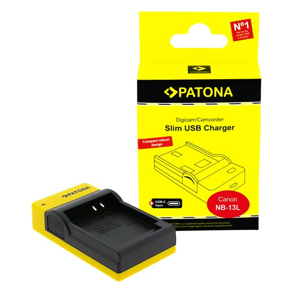 Patona Slim micro-USB Ladegerät für Canon  NB-13