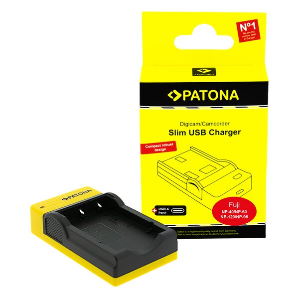 Patona Slim micro-USB Ladegerät für Fuji  NP-40