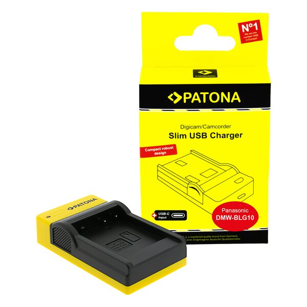 Patona Slim micro-USB Ladegerät für Panasonic  DMW-BLG10