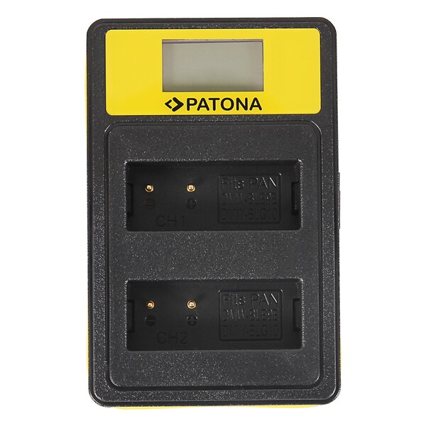 Patona Smart Dual LCD USB Ladegerät für Panasonic  DMW-BLG10