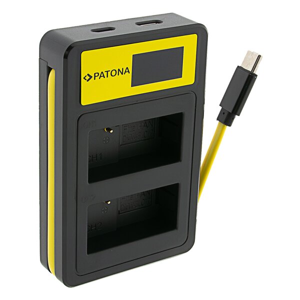 Patona Smart Dual LCD USB Ladegerät für Panasonic  DMW-BLC12PP