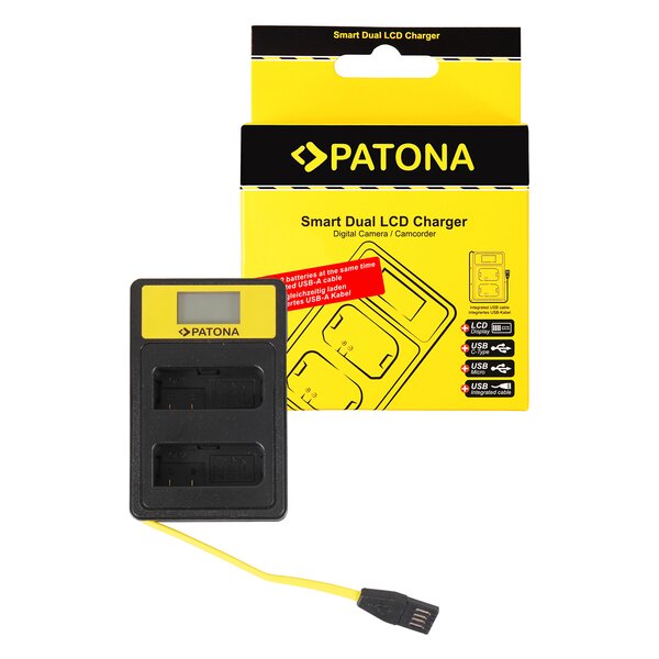 Patona SmartDual LCD USB Ladegerät für Nikon  EN-EL14