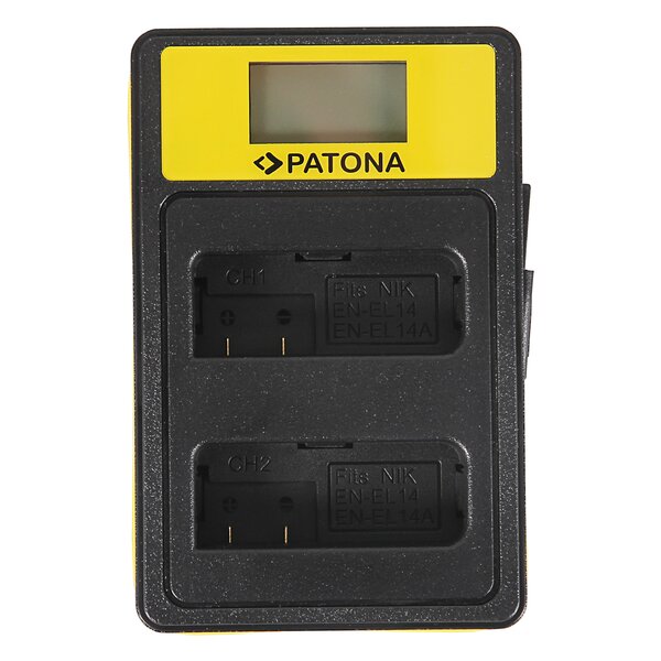 Patona SmartDual LCD USB Ladegerät für Nikon  EN-EL14