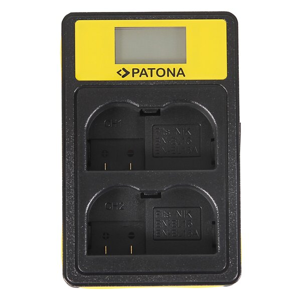 Patona SmartDual LCD USB Ladegerät für Nikon  EN-EL15