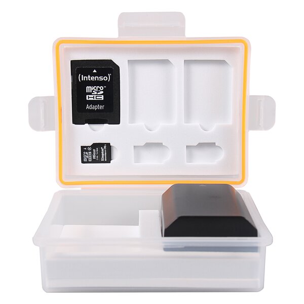 Patona Storage box für batteries and memory cards für Canon LP-E6 Sony NP-FZ100 Nikon EN-EL15 