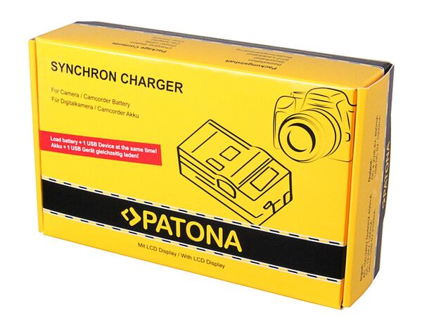 Patona Synchron USB Ladegerät für Canon  BP110