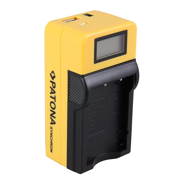 Patona Synchron USB Ladegerät für Fujifilm DLI8 D-LI8 NP40 with LCD 