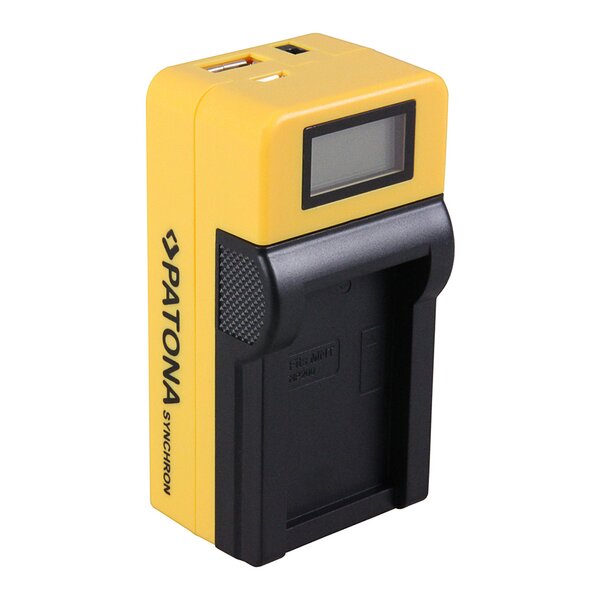 Patona Synchron USB Ladegerät für Konica Minolta NP200 with LCD 