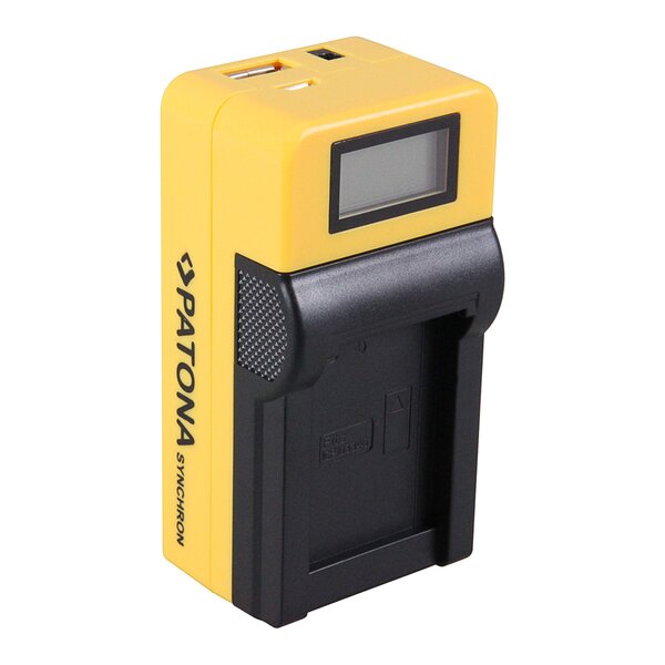 Patona Synchron USB Ladegerät für Oregon ICP103346 with LCD 