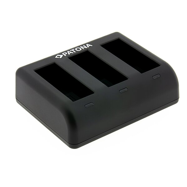 Patona Triple Ladegerät für DJI Osmo Action 3 and Osmo Action 4 BCX202 incl. USB-C Kabel 