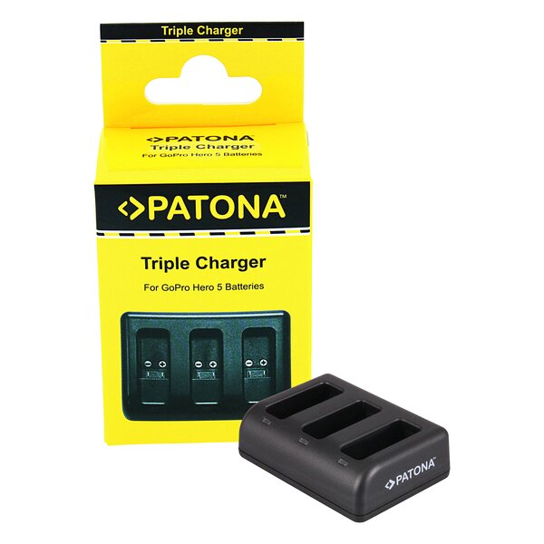 Patona Triple Ladegerät für GoPro Hero 8 