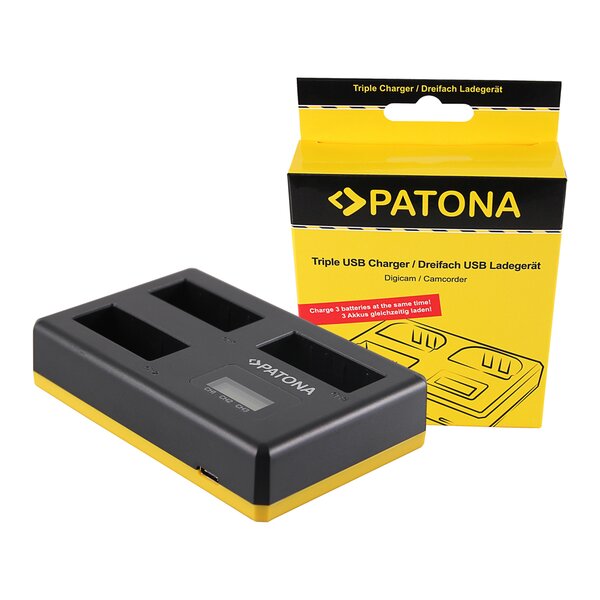 Patona USB Triple Ladegerät für Canon  LP-E8