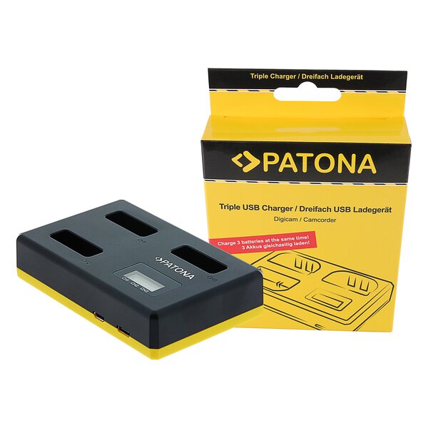 Patona USB Triple Ladegerät für Canon  NB-13L
